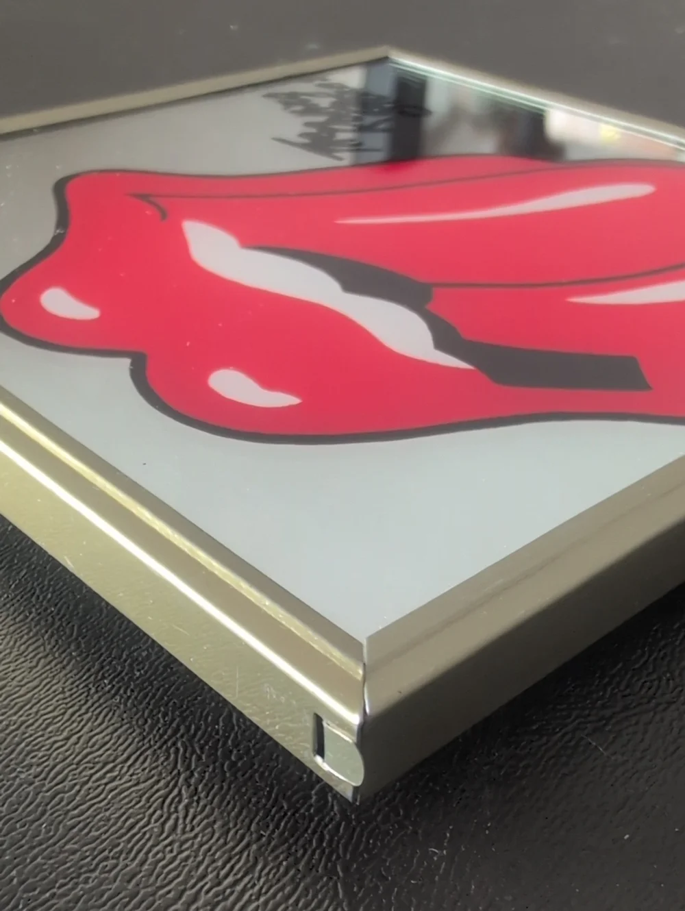 Vintage 1970s The Rolling Stones Carnival Prize Mirror - Classic Tongue Logo